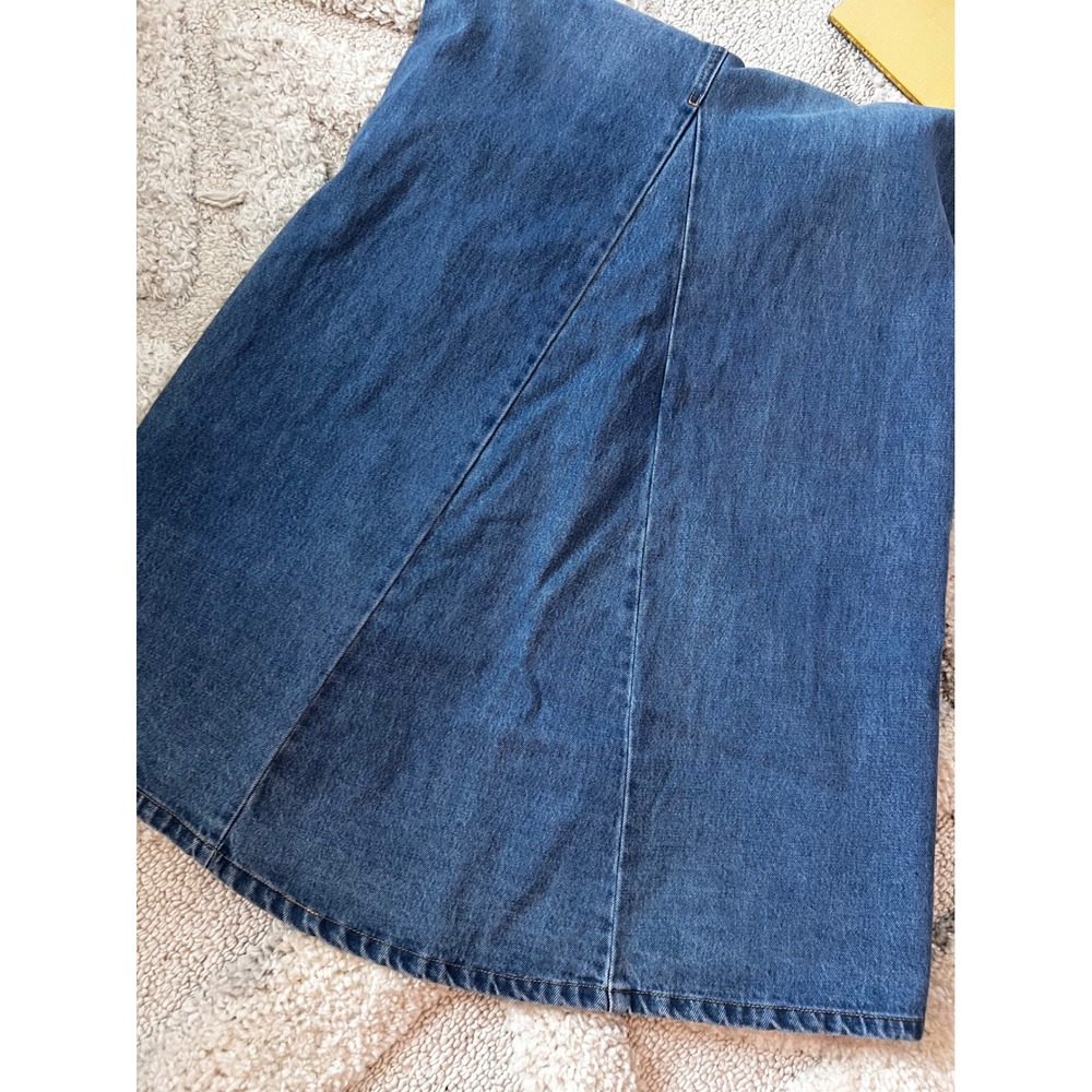 Supplies by Union Bay Denim Maxi Skirt Medium Wash Front Slit Size 2 26W 2B43000 - Picture 3 of 7